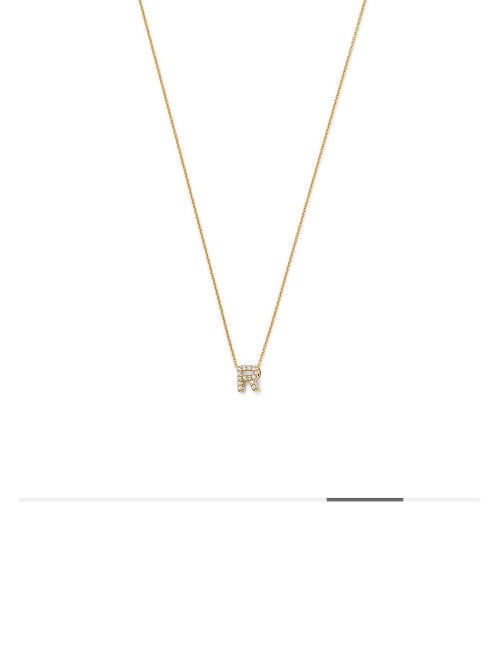 18k gold Roberto coin R necklace